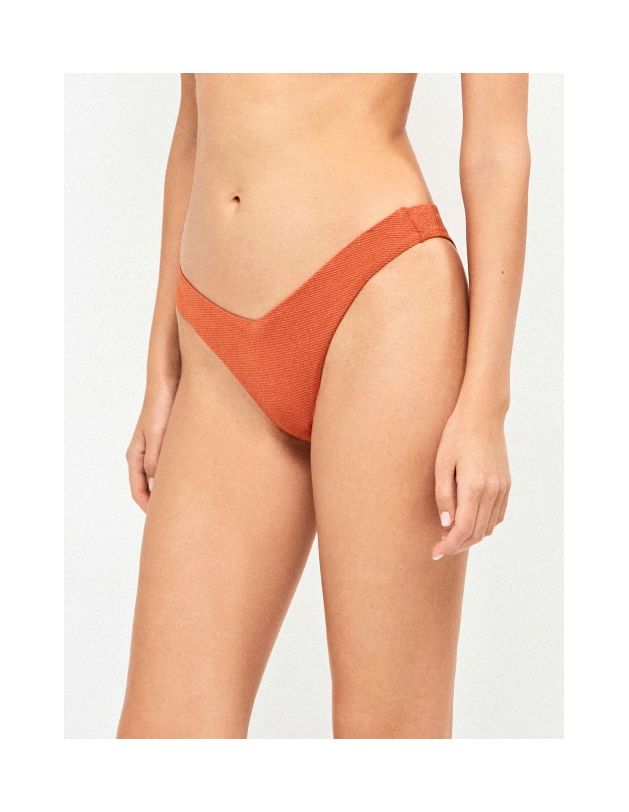 Braguita bikini brasileña piqué lurex dorado...