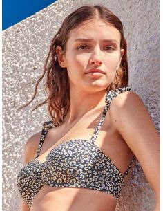 Top bikini bandeau aro silicona gisela