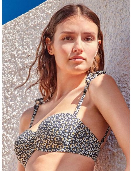 Top bikini bandeau aro silicona gisela