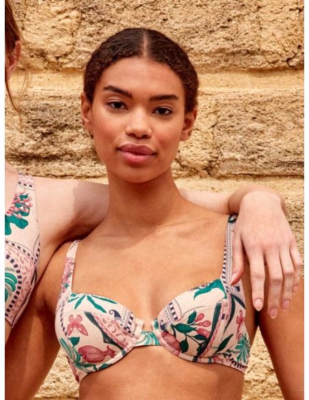 Top bikini balconette estampado gisela