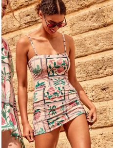 Falda estampada con abertura gisela