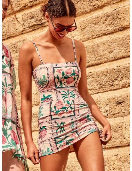 Falda estampada con abertura gisela