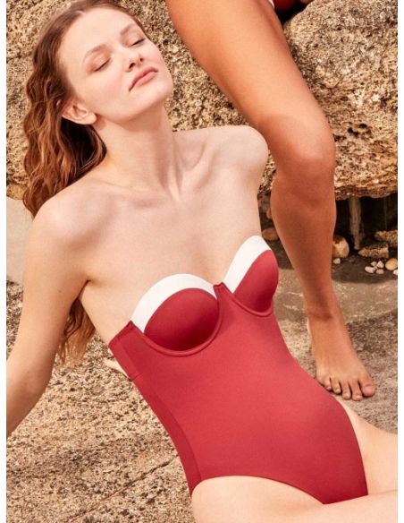 Bañador bicolor con aro gisela