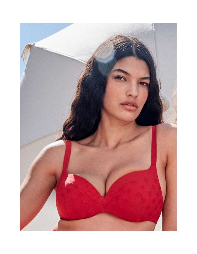 Top bikini aros integrados jacquard gisela