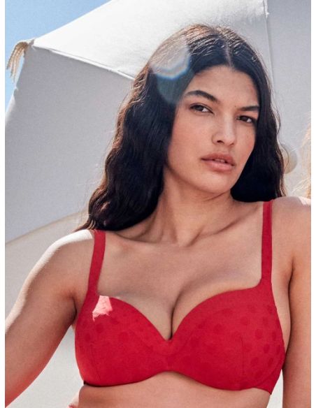 Top bikini aros integrados jacquard gisela