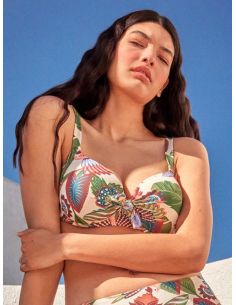 Top bikini capacidad estampado tropical gisela