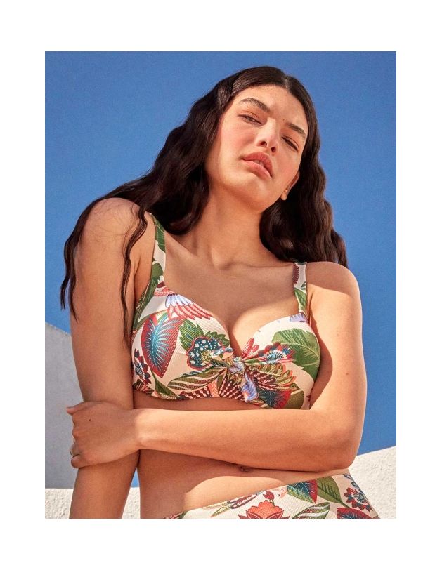 Top bikini capacidad estampado tropical gisela