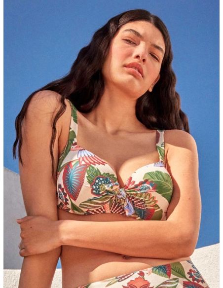 Top bikini capacidad estampado tropical gisela