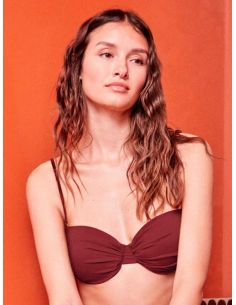 Top bikini bandeau copa extraíble gisela