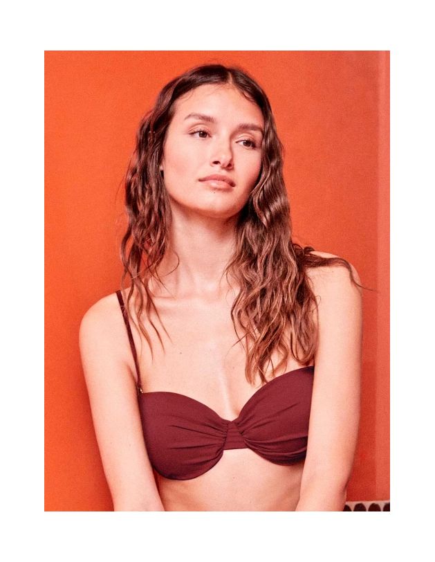 Top bikini bandeau copa extraíble gisela