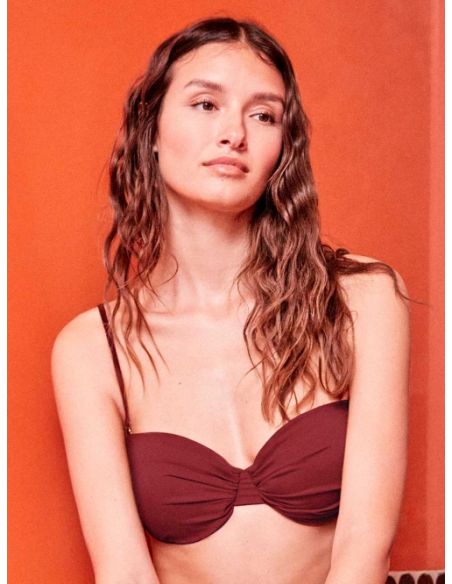 Top bikini bandeau copa extraíble gisela