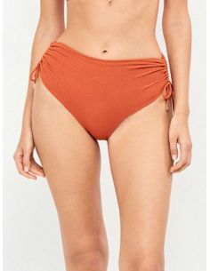 Braguita bikini alta tejido piqué lurex dorado gisela