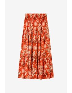 Falda larga estampada