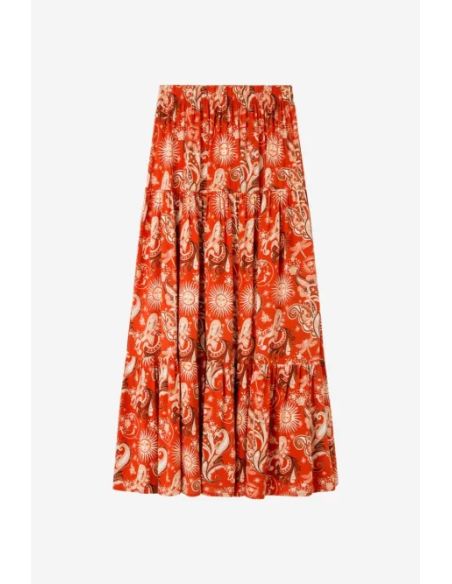 Falda larga estampada