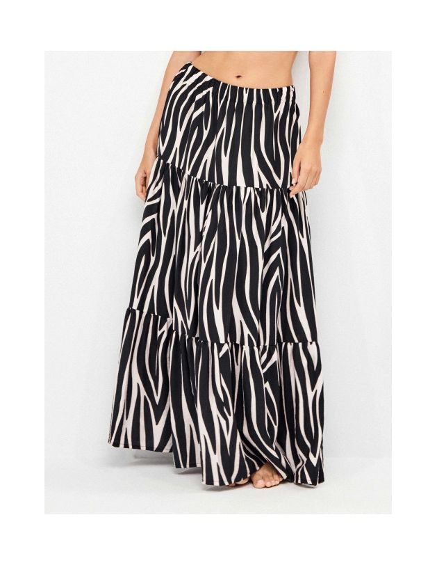 Falda larga estampado animal print cebra