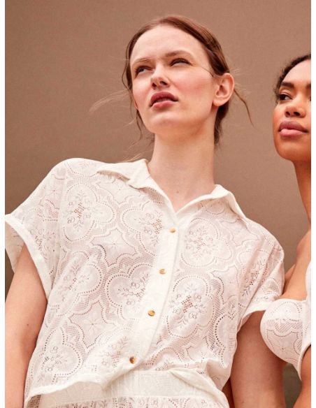 Camisa playa en tejido estructura gisela