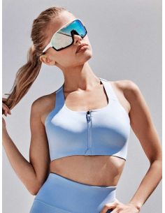 Sujetador deportivo de alta sujeción cremallera delantera...