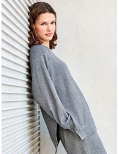 Sudadera oversize double soft touch cremallera