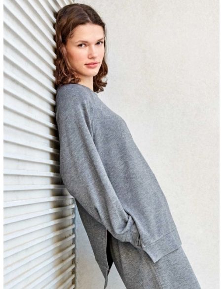 Sudadera oversize double soft touch cremallera