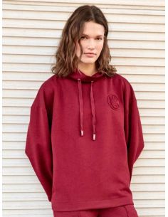 Sudadera oversize single soft touch cuello chimenea