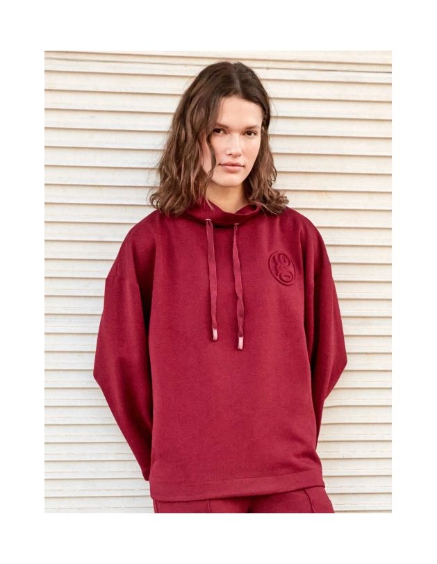 Sudadera oversize single soft touch cuello...