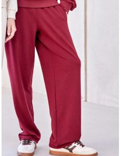 Pantalón recto felpa hombre