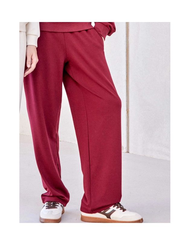 Pantalón recto felpa hombre