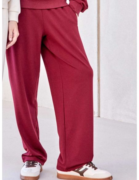 Pantalón recto felpa hombre