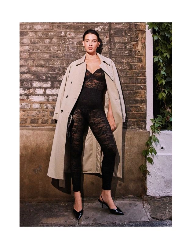 Body moldeador de encaje floral