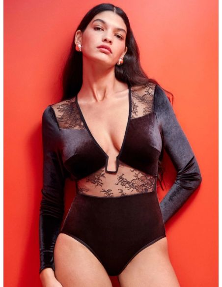 Body manga larga con copa