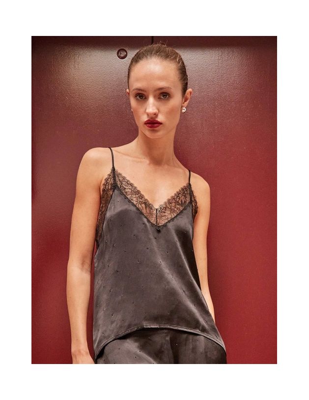 Top lencero satinado