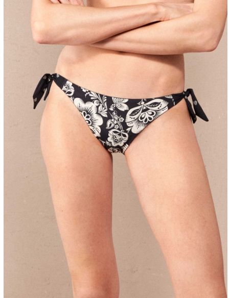 Braga bikini clásica lazo Hearts reversible estampado floral corazones