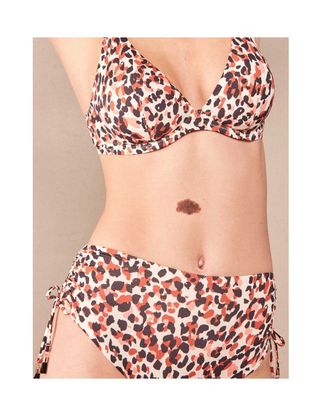 Braga bikini clásica alta Amber animal print...