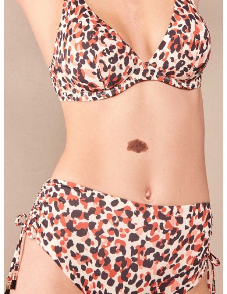 Braga bikini clásica alta Amber animal print leopardo