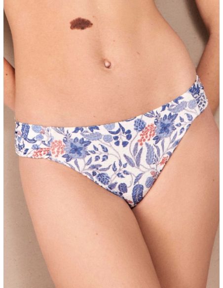 Braga bikini clásica New Marine estampado floral azul