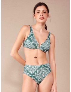 Braga bikini clásica alta Peppermint reversible estampado...