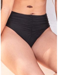 Braga bikini clásica alta Peppermint pierna alta negro verde