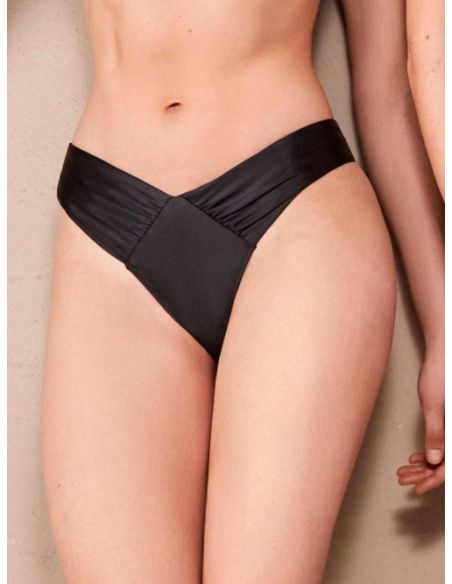 Braga bikini brasileña v Peppermint negro verde