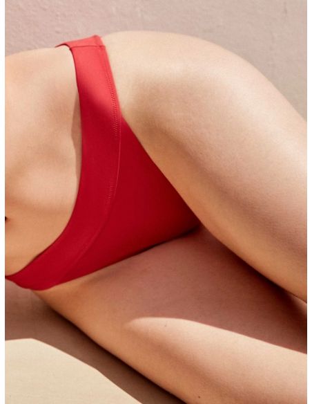 Braga bikini clásica ancha Deep Sea rojo