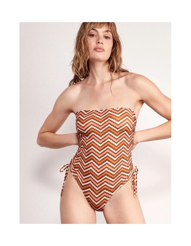 Bañador bandeau Whitelotus estampado sin aro...