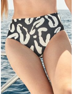 Braga bikini clásica alta Neroli estampado moldeador