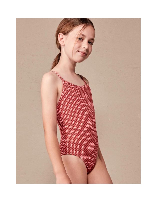 Bañador tirantes niña Deep Sea estampado marino