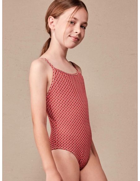 Bañador tirantes niña Deep Sea estampado marino