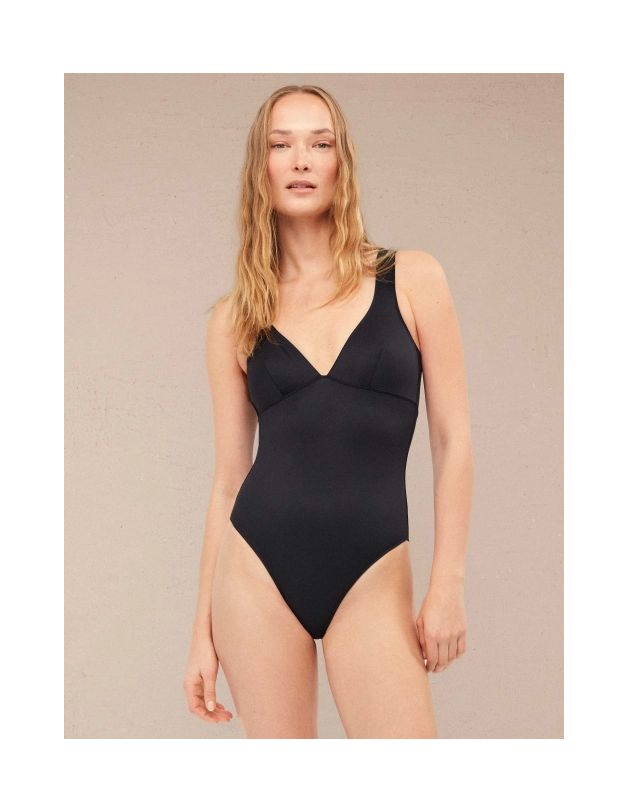 Bañador moldeador escote pico con foam extraíble