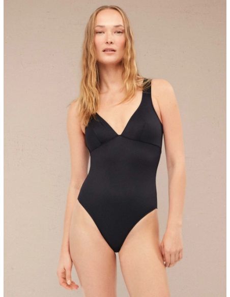 Bañador moldeador escote pico con foam extraíble