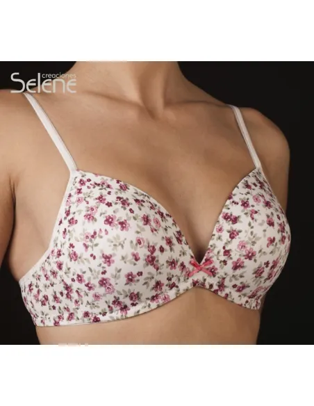 Sujetador sin aro copa A estampado de Selene