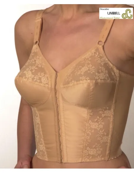 Sujetador de cuerpo largo abrochado por delante Clasico Linibell