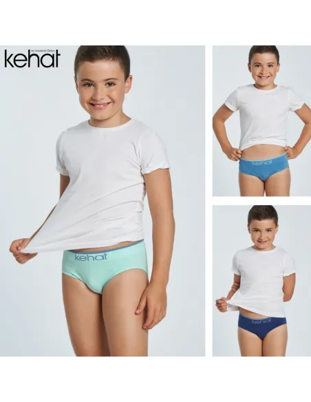 Pack de 2 Slips total comodidad sin costuras para niño Kehat