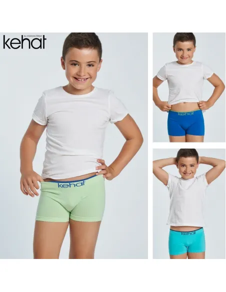 Pack de 4 boxers sin costuras total comodidad para niño Kehat