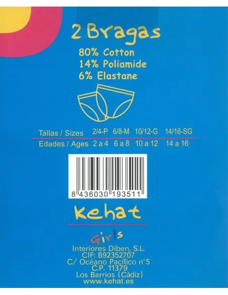 Pack 4 bragas Algodon rayas sin costuras algodon